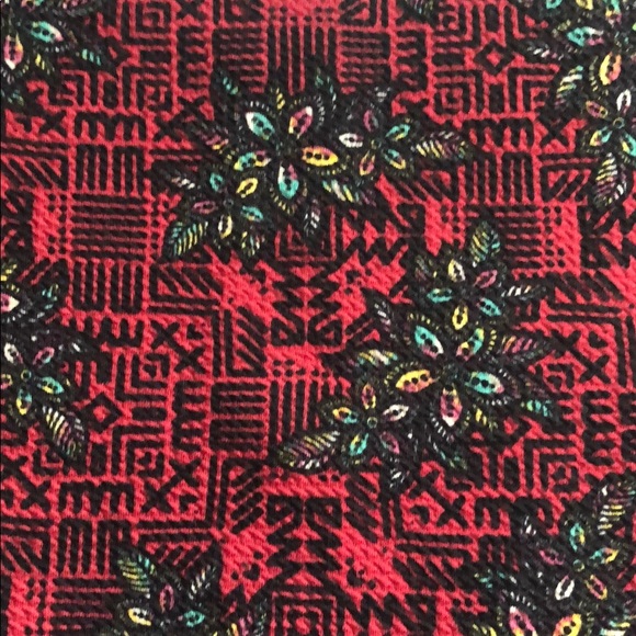 LulaRoe Amelia Dress Size Medium NWT Red/Floral - Picture 2 of 5